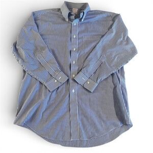 Brooks Brothers Madison Supima Cotton Striped Button Down‎ Shirt Mens 16 1/2 -33